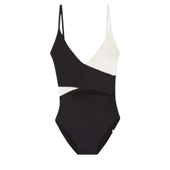 NWT Summersalt The Sea Breeze Cutout One-Piece Swimsuit Black Size 12 - Picture 4 of 14